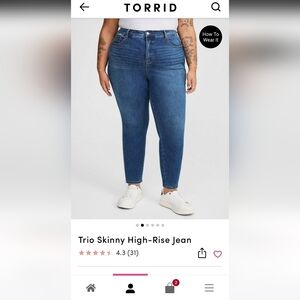 Torrid Trio Jeans Size 22-26